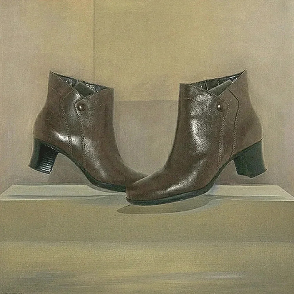 Brown 11 Soft Leather Ankle Bootie